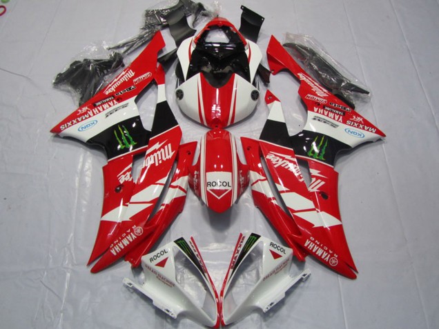 Comprare Carena Moto Yamaha YZF R6 2008-2016 - Bianco Rosso Nero Lucido Verde Mostro Rocol Milwaukee Maxxis