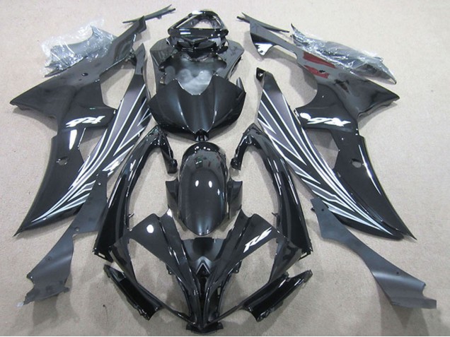 Comprare Carena Moto Yamaha YZF R6 2008-2016 - Nero Lucido Bianco Banda