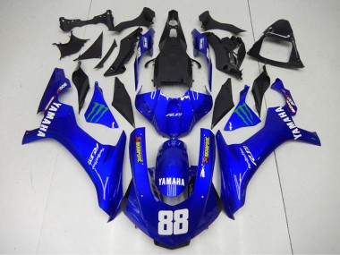Comprare Carena Moto Yamaha YZF R1 2015-2019 - Blu Verde Mostro Akropovic