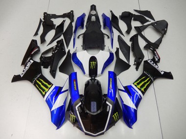 Comprare Carena Moto Yamaha YZF R1 2015-2019 - Blu Bianco Nero Lucido Verde Mostro