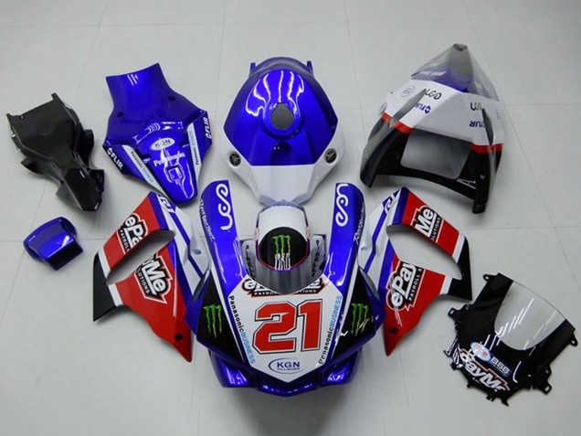 Comprare Carena Moto Yamaha YZF R1 2015-2019 - Bianco Blu Rosso Nero Verde Mostro 21