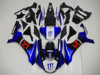 Comprare Carena Moto Yamaha YZF R1 2015-2019 - Blu Bianco Nero Rosso Mostro Akropovic