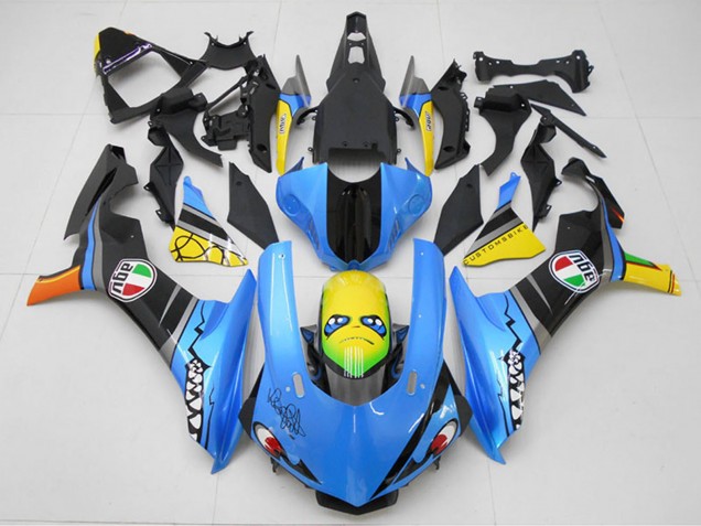 Comprare Kit Carena Moto Yamaha YZF R1 2015-2019 - Blu Giallo Squalo