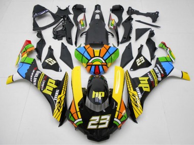 Comprare Carena Moto Yamaha YZF R1 2015-2019 - Giallo Rosso Blu Verde HP Ruota dei Colori 23