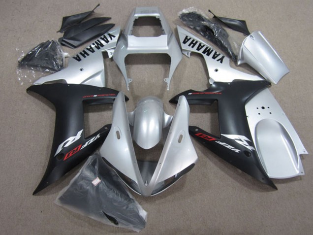 Comprare Kit Carena Moto Yamaha YZF R1 2002-2003 - Argento Nero Opaco