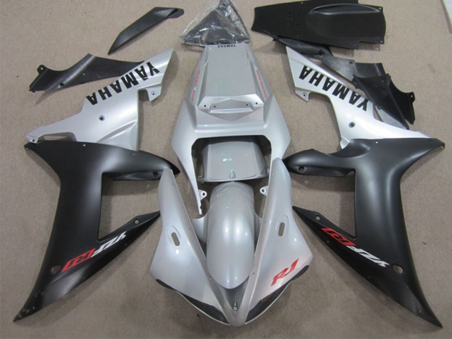 Comprare Carena Moto Yamaha YZF R1 2002-2003 - Argento Nero Opaco