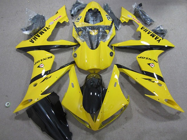 Comprare Carena Moto Yamaha YZF R1 2004-2006 - Giallo Nero Lucido Dunlop