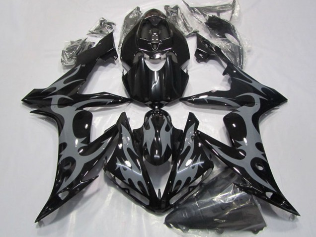 Comprare Carena Moto Yamaha YZF R1 2004-2006 - Nero Lucido Grigio Fiamma