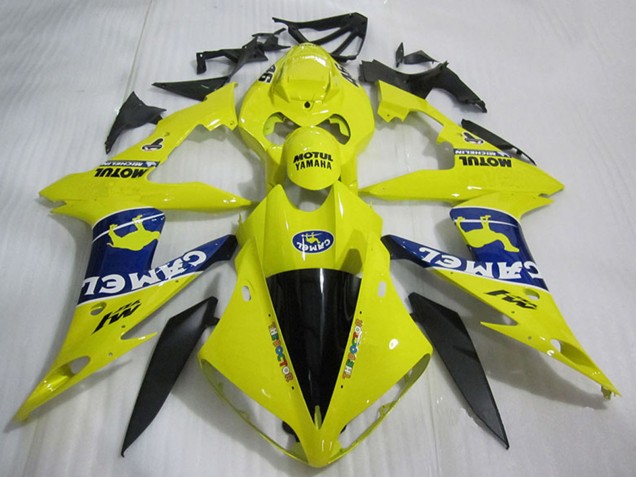 Comprare Carena Moto Yamaha YZF R1 2004-2006 - Giallo Blu Nero Bianco Cammello Motul