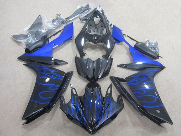 Comprare Carena Moto Yamaha YZF R1 2007-2008 - Nero Lucido Blu Fiamma