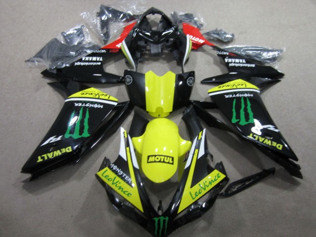 Comprare Carena Moto Yamaha YZF R1 2007-2008 - Rosso Giallo Nero Verde Mostro Motul Leovince