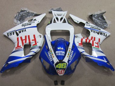 Comprare Carena Moto Yamaha YZF R1 2009-2011 - Bianco Blu Rosso Fiat Motul Dunlop 46