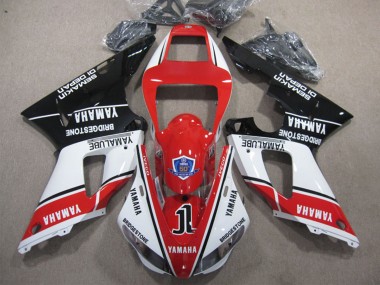 Comprare Carena Moto Yamaha YZF R1 2009-2011 - Bianco Rosso Nero Bridgestone Yamalube Semakin Didepan