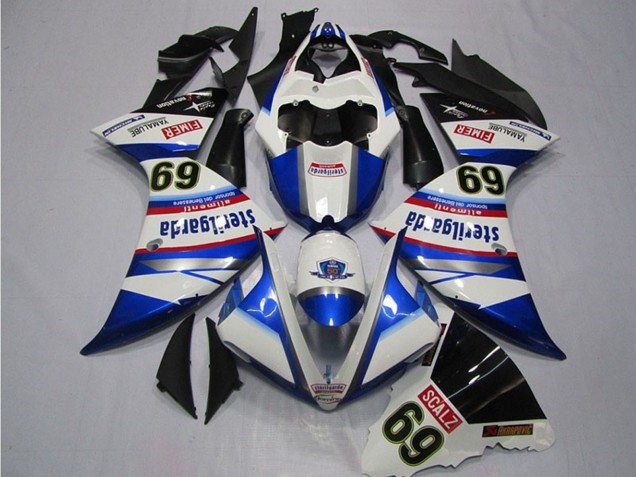 Comprare Carena Moto Yamaha YZF R1 2009-2011 - Bianco Blu Nero Sterilgarda SCALZ 69