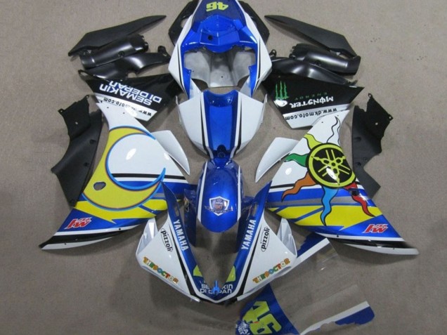 Comprare Carena Moto Yamaha YZF R1 2009-2011 - Bianco Blu Giallo Verde Mostro Semakin Didepan