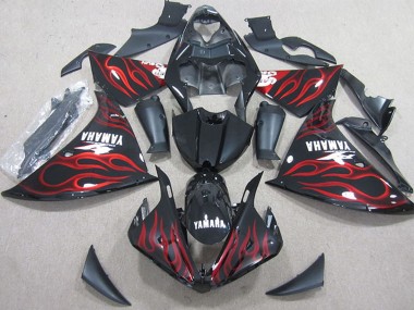 Comprare Carena Moto Yamaha YZF R1 2009-2011 - Nero Lucido Rosso Fiamma