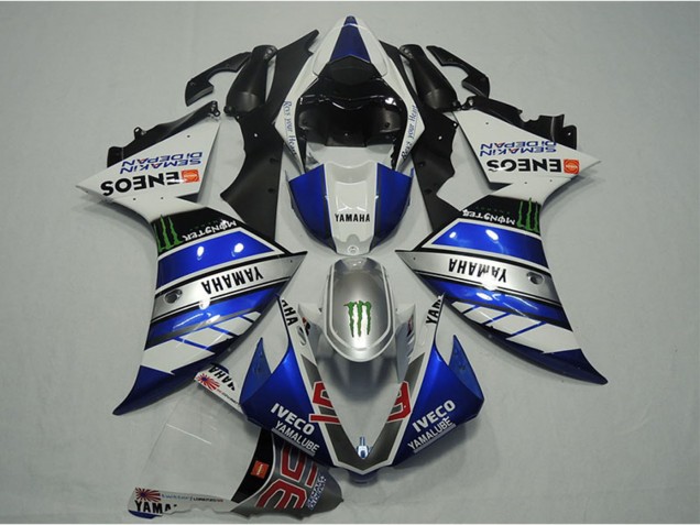 Comprare Carena Moto Yamaha YZF R1 2012-2014 - Blu Argento Bianco Nero Verde Mostro IVECO Yamalube ENEOS Semakin Didepan