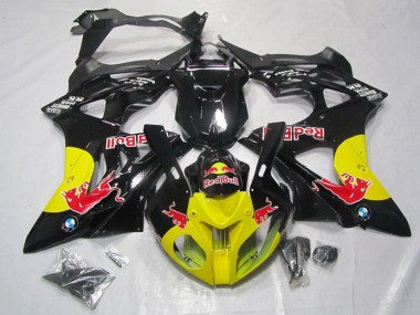 Comprare Carena Moto BMW S1000RR 2009-2014 - Nero Lucido Giallo Red Bull