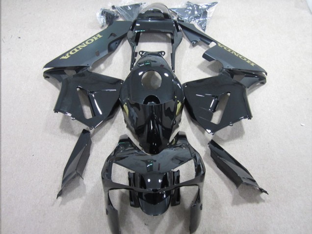 Comprare Carena Moto Honda CBR600RR 2003-2004 - Nero Lucido Nero Opaco Oro Decal