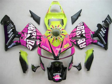 Comprare Carena Moto Honda CBR600RR 2003-2004 - Giallo Rosa Nero Lucido Valentino Rossi