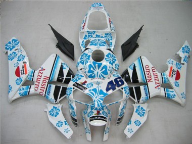 Comprare Carena Moto Honda CBR600RR 2005-2006 - Bianco Blu Rosso Nastro Azzurro 46