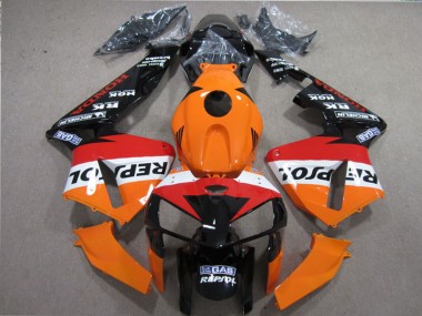 Comprare Kit Carena Moto Completo Honda CBR600RR 2005-2006 - Arancia Bianco Rosso Nero Lucido Repsol