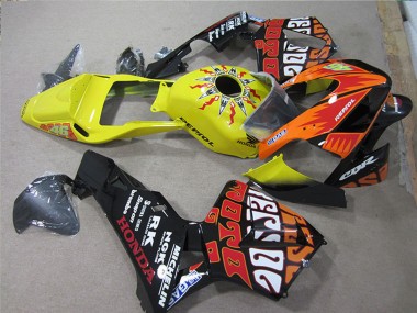 Comprare Carena Moto Honda CBR600RR 2005-2006 - Nero Arancia Giallo Rossi Repsol