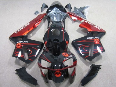 Comprare Carena Moto Honda CBR600RR 2005-2006 - Nero Lucido Rosso BACARDI
