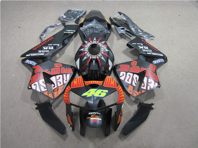 Comprare Carena Moto Honda CBR600RR 2005-2006 - Nero Opaco Valentino Rossi Repsol 46