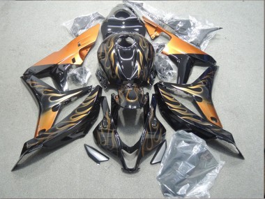 Comprare Carena Moto Honda CBR600RR 2007-2008 - Nero Lucido Arancia Fiamma