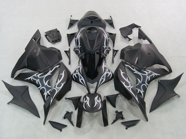 Comprare Carena Moto Honda CBR600RR 2007-2008 - Nero Opaco Argento Fiamma