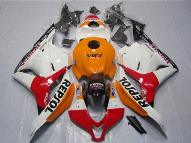 Comprare Kit Carena Moto Completo Honda CBR600RR 2009-2012 - Arancia Bianco Rosso Nero Lucido Repsol