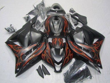 Comprare Carena Moto Honda CBR600RR 2009-2012 - Nero Opaco Arancia Fiamma