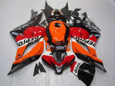 Comprare Plastica ABS Honda CBR600RR 2009-2012 - Arancia Bianco Rosso Nero Lucido Repsol