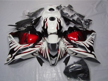 Comprare Carena Moto Honda CBR600RR 2009-2012 - Bianco Rosso Nero Lucido Fiamma