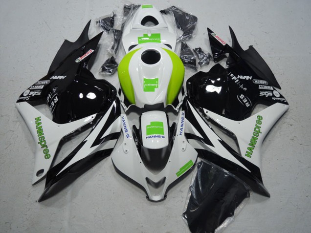 Comprare Carena Moto Honda CBR600RR 2009-2012 - Bianco Verde Nero Lucido Hannspree