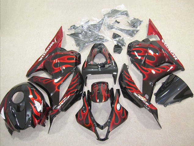 Comprare Carena Moto Honda CBR600RR 2009-2012 - Nero Lucido Rosso Fiamma