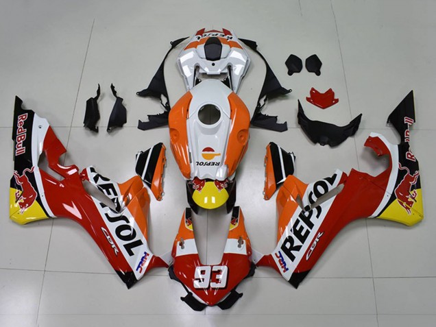 Comprare Carena Moto Honda CBR1000RR 2017-2023 - Arancia Bianco Rosso Nero Lucido Repsol Red Bull 93