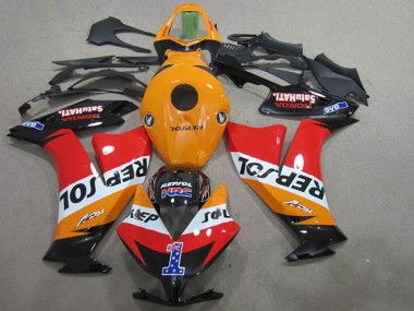 Comprare Carena Moto Honda CBR1000RR 2012-2016 - Arancia Bianco Rosso Nero Lucido Repsol 1