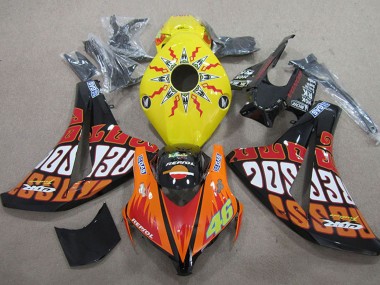 Comprare Carena Moto Honda CBR1000RR 2008-2011 - Giallo Arancia Nero Lucido Rossi Repsol 46