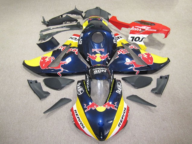 Comprare Carena Moto Honda CBR1000RR 2008-2011 - Blu Scuro Giallo Rosso Repsol Red Bull