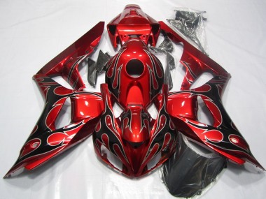 Comprare Carena Moto Honda CBR1000RR 2006-2007 - Rosso Nero Lucido Fiamma