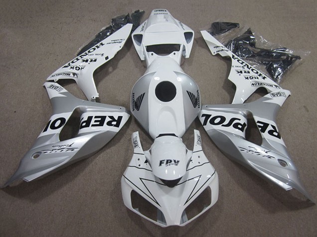 Comprare Carena Moto Honda CBR1000RR 2006-2007 - Bianco Argento Nero Repsol
