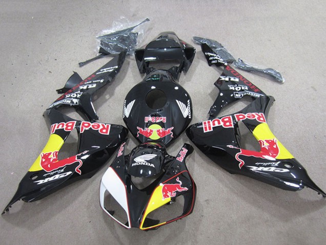 Comprare Carena Moto Honda CBR1000RR 2006-2007 - Nero Lucido Giallo Bianco Red Bull