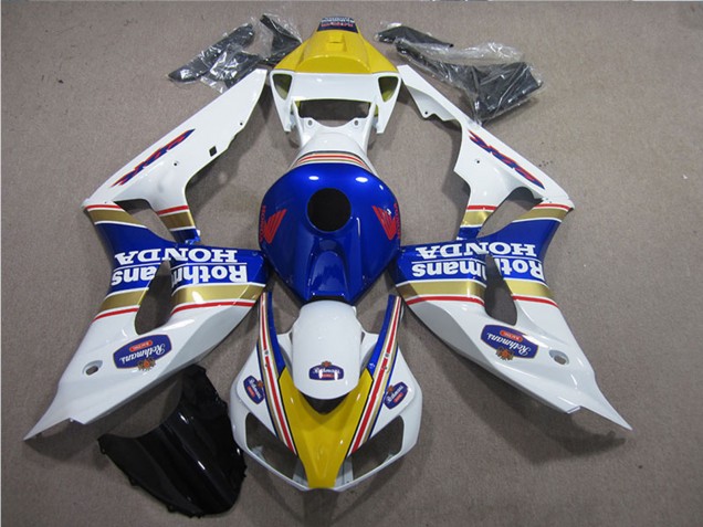 Comprare Carena Moto Honda CBR1000RR 2006-2007 - Bianco Blu Giallo Oro Rothmans