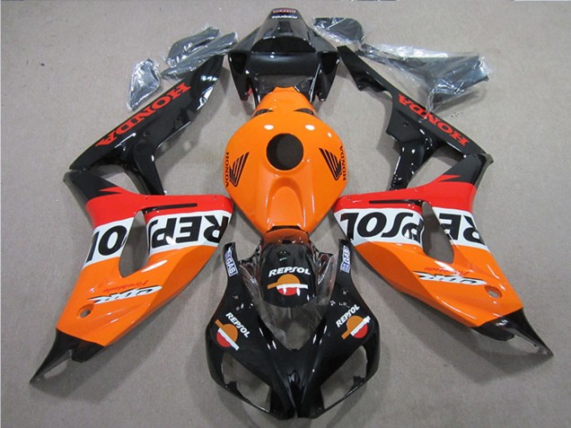 Comprare Kit Carena Moto ABS Honda CBR1000RR 2006-2007 - Arancia Bianco Rosso Nero Lucido Repsol