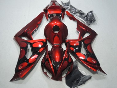 Comprare Carena Moto Honda CBR1000RR 2006-2007 - Rosso Nero Lucido Fiamma