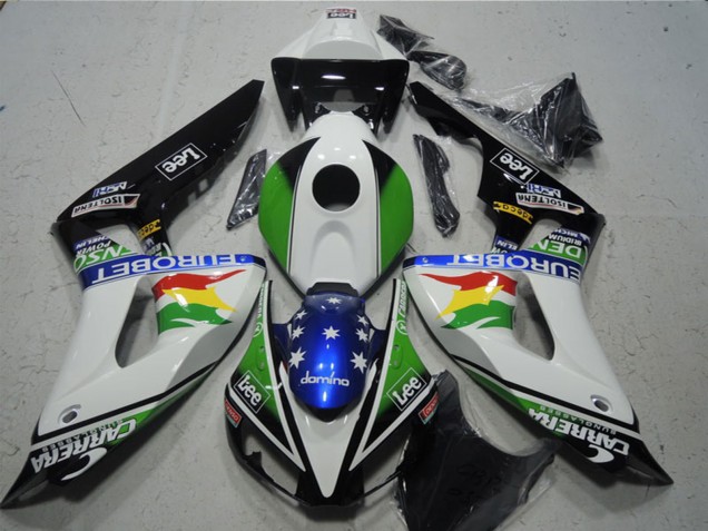 Comprare Carena Moto Honda CBR1000RR 2006-2007 - Bianco Verde Rosso Giallo Blu Nero Lucido Carrera EuroBet Lee