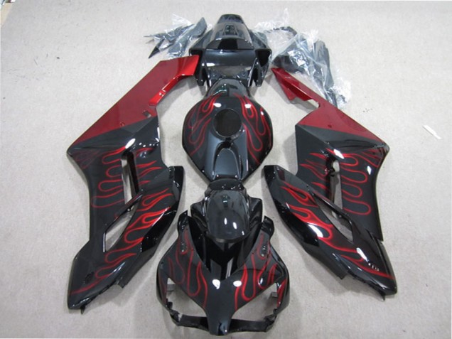 Comprare Carena Moto Honda CBR1000RR 2004-2005 - Nero Lucido Rosso Fiamma