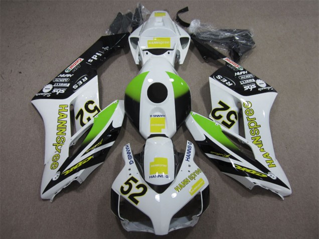 Comprare Carena Moto Honda CBR1000RR 2004-2005 - Bianco Giallo Verde Nero Lucido Hannspree 52